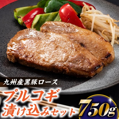 九州産黒豚ロースプルコギ漬け込みセット(750g).AA478