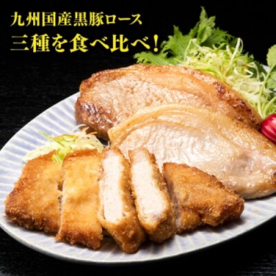 九州産黒豚ロース食べ比べ3種盛(700g).AA479