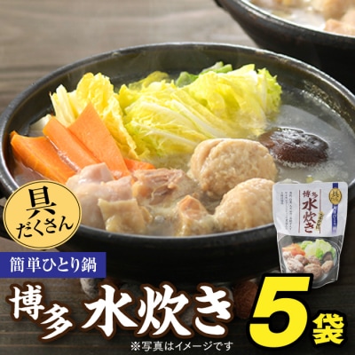 【具だくさん簡単ひとり鍋】本場の博多水炊き(5袋)【水炊き】.AB639