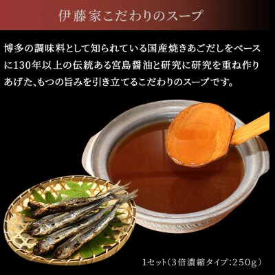 伊藤家.博多あごだし入り.もつ鍋しょうゆ味(2～3人前)【もつ鍋・醤油味】.AB672