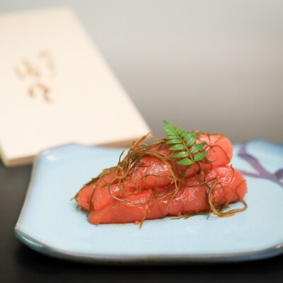 辛子めんたい昆布漬(木箱入り300g)〈博多料亭.満佐〉【辛子明太子】.AG197