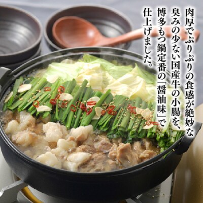 【博多華味鳥】もつ鍋セット(醤油味)/3～4人前【もつ鍋・醤油味】.AH140