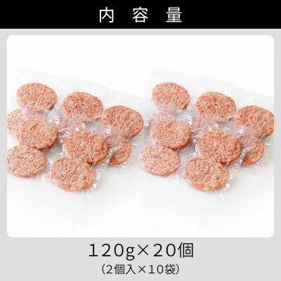 ニークファクトリー 道産和牛 100% ハンバーグ 120g×20個 北海道産 冷凍 