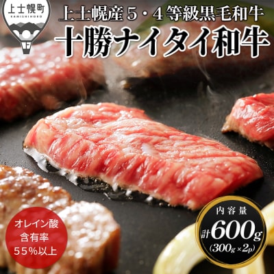 十勝ナイタイ和牛 焼肉 計600g 北海道産 5・4等級黒毛和牛