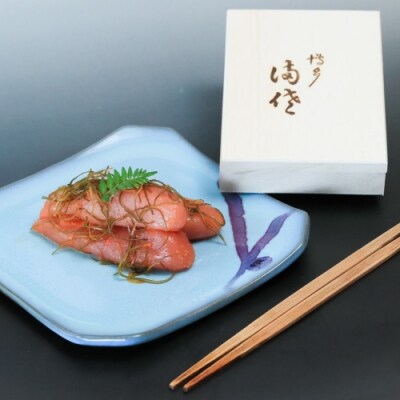 辛子めんたい昆布漬(木箱入り400g)〈博多料亭.満佐〉.B471