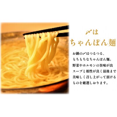 【六蔵】博多白もつ鍋セット(2～3人前)【もつ鍋・醤油味】.AC442