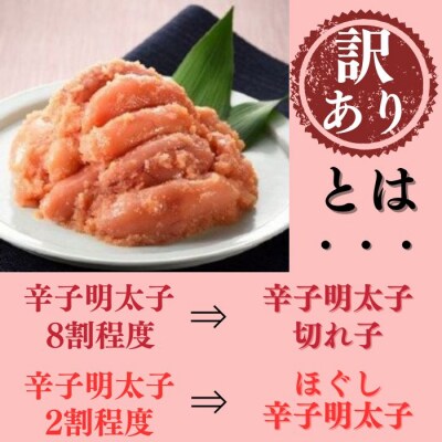 【訳あり】無着色辛子明太子切れ子300g×3個【辛子明太子】.AC446