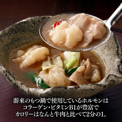 【游來】もつ鍋2～3人前セット【もつ鍋・醤油味】.AE343
