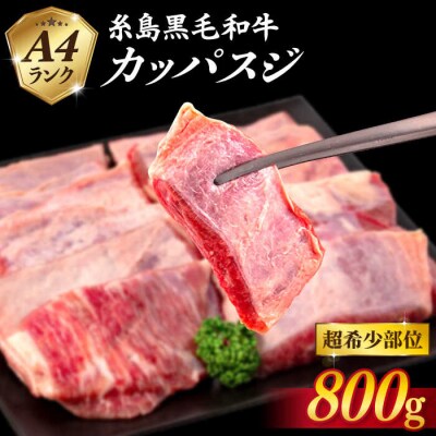 【A4ランク糸島和牛】希少部位 カッパスジ 800g 牛肉 牛すじ 糸島市[ACA375]
