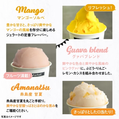 【夏季限定】ジェラートボトル10個セット 食べ比べ 糸島市/ロイターマーケット[AGD003]