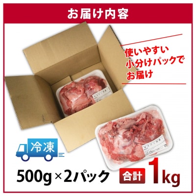 【A4・A5等級】常陸牛 とろける すじ肉 1kg (500g×2P) 〈茨城県共通返礼品〉
