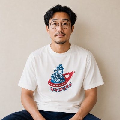 遮光器土偶(シャコリアン)Tシャツ XXL [0884]