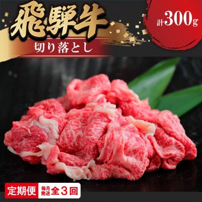 【毎月定期便】飛騨牛切り落とし 300g全3回