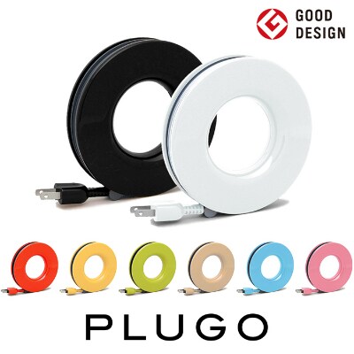 PLUGO　プラゴ　ドーナツ型　家庭用コードリール　(レッド)MOPL-RE