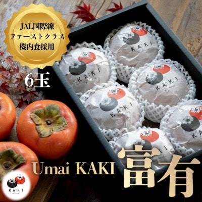 Umai 柿 富有 プレミアム 6玉(岐阜県瑞穂市産富有柿)