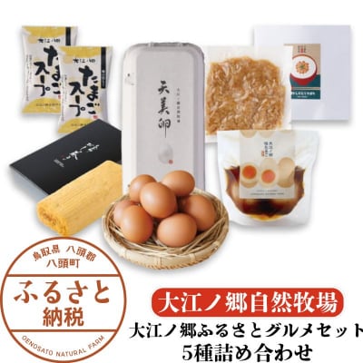大江ノ郷ふるさとグルメセット 5種詰め合わせ【平飼い天美卵&お惣菜】