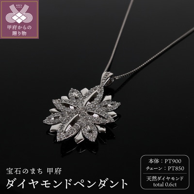 PT ダイヤモンド0.6ctペンダント　PNI-285PTNW