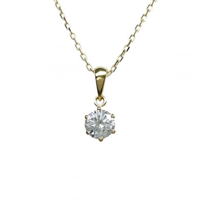 K18YG 天然ダイヤモンド VS-class ネックレス 0.3ct IB-F040725
