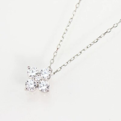 Pt900　0.30ct　ダイヤモンド スイートフラワー ペンダント-P0079
