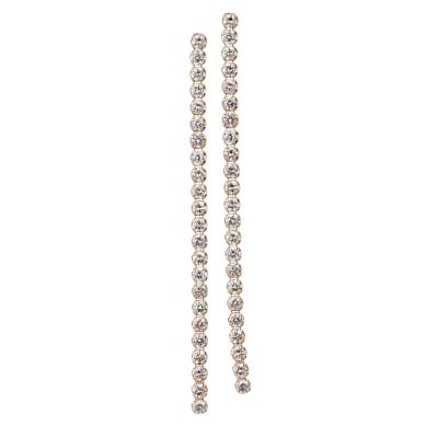  K18YG シルキータッチテニスチェーン[シングル]ピアス 1.0ct TI-1140