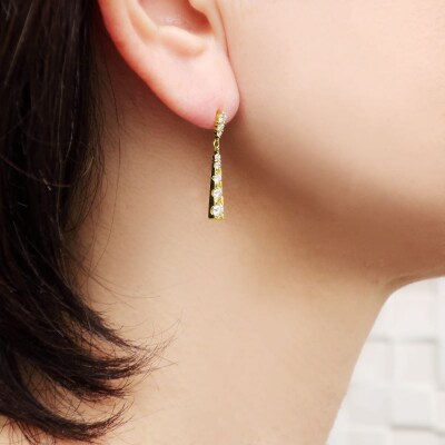 K18ダイヤモンド0.7ct(0.35ctx2)ピアス　PNI-170YGNW