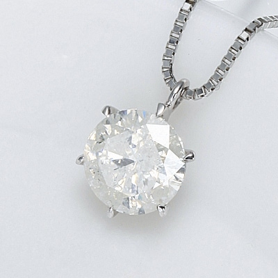 大粒1カラット1粒ダイヤモンドペンダント天然ダイヤモンド1ct pt900 DNCPT1001-9
