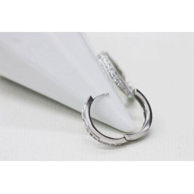 PT900 ダイヤフープピアス 中折れ式 0.4ct 1115015PT