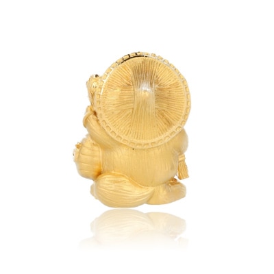 K24　純金工芸品　八相縁起　狸たぬき　K06049-H