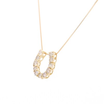 K18 馬蹄ダイヤ 0.50ct ペンダント 332040
