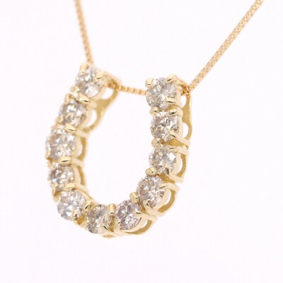 K18 馬蹄ダイヤ 0.50ct ペンダント 332040