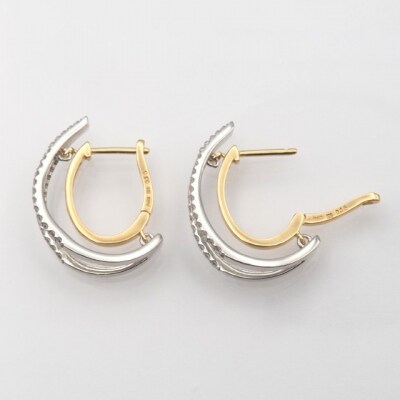 PT900/K18 0.30ct ダイヤモンド ピアス　FFP-000338