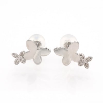 PT900 0.04ct ダイヤモンド ピアス　FFP-000340
