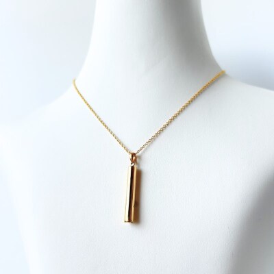 【長さ調節あり】K18ホイッスルジュエリーネックレス 安心と美しさを備える 希望の笛