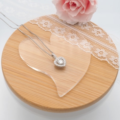 プラチナ　0.65ct　ハートダイヤモンド ペンダントネックレス　FHH-019689