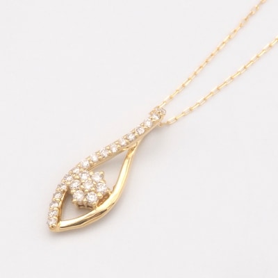 K18 0.15ct ダイヤモンド ペンダントネックレス　FHH-019982