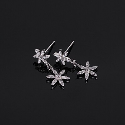 PT ダイヤ0.2ct フラワーピアス PNI-219-310PtNW
