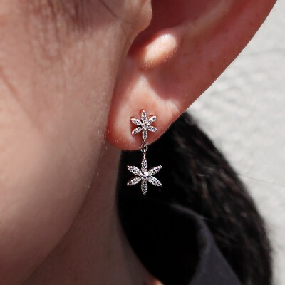PT ダイヤ0.2ct フラワーピアス PNI-219-310PtNW