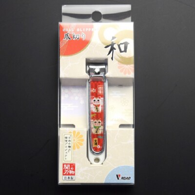 和製爪切り　Super　V-CUT　民芸　招き猫(VN1-83M-MN) つめきり
