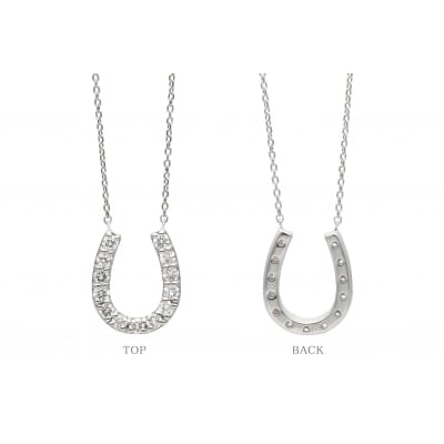 プラチナ　馬蹄ダイヤモンドネックレス(0.32ct)63-8554