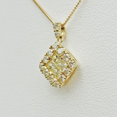甲府市発 k18イエローゴールド ダイヤモンドペンダント 0.5ct [PP-2990-1YG]