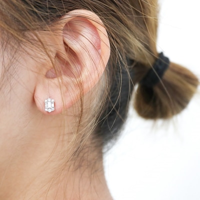 甲府市発 プラチナ ダイヤモンド ピアス 0.4ct [PS-0127PT]