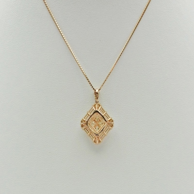 甲府市発 k18ピンクゴールド ダイヤモンドペンダント 1.5ct [PP-2009PG]
