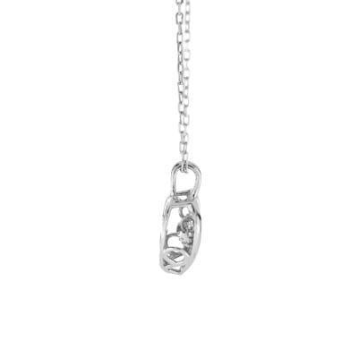 ダンシングストーンダイヤペンダント【petit mine】K10WG・0.05ct　D10-0016