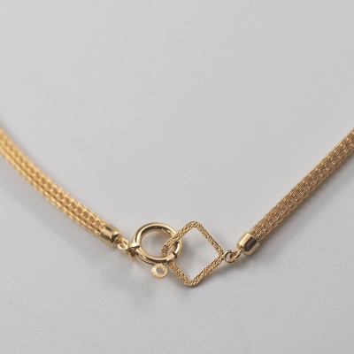 K18 メッシュのロープネックレス　14369