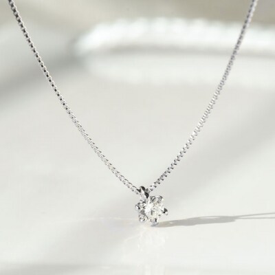一粒ダイヤモンド シンプルプチペンダント 0.1ct diap_fs_0001