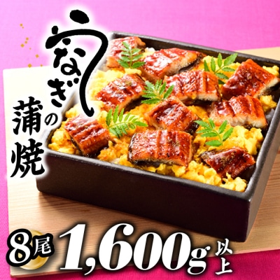 うなぎの蒲焼8尾(計1600g以上)『1～2ヶ月前後でお届け!!』.CF044