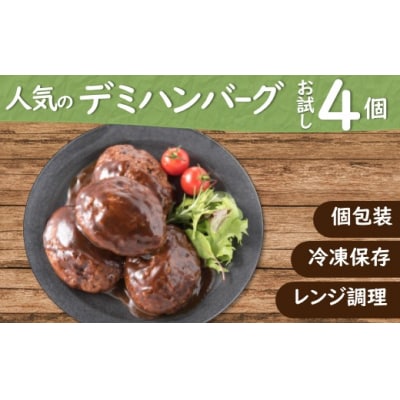 累計300万個突破記念!お試し4個!デミハンバーグ【150g×4個】【訳あり】.ZG308