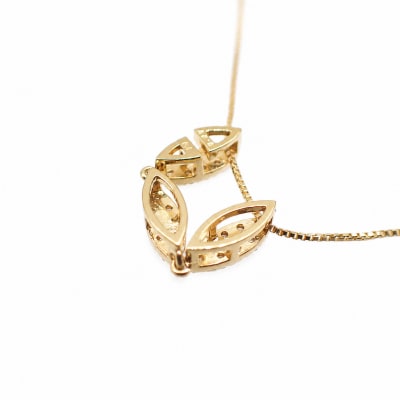 ジュエリー産地甲府 K18イエローゴールド2WAYダイヤネックレス 0.20ct　82026