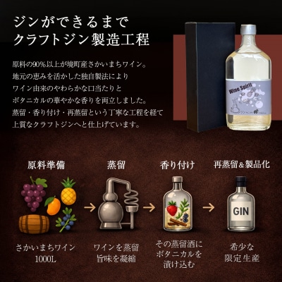 【Wine Spirit】フルーティなジン 375ml×1本 さかいまちワイナリー 酒 ワイン