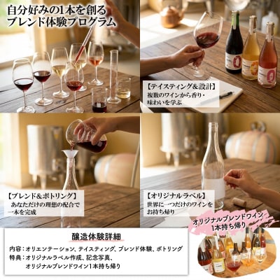 オリジナルワインブレンド体験 1名様利用券 ワイン1本付 オリジナルラベル ツアー 酒 お酒 赤 白